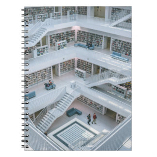 PEOPLE WALKING INSIDE LIBRARY NOTEBOOK