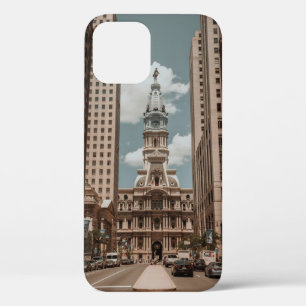 PEOPLE WALKING ON STREET NEAR HIGH RISE BUILDINGS  iPhone 12 CASE