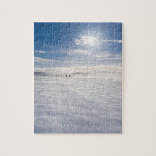 People walking over snow, Iceland Jigsaw Puzzle