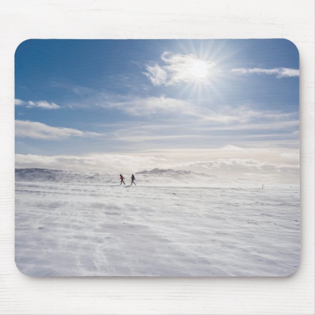 People walking over snow, Iceland Mouse Pad (Front)
