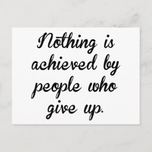 People Who Give Up Postcard