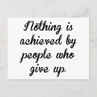 People Who Give Up Postcard