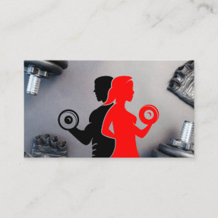 People Working Out   Gym Equipment  Appointment Card