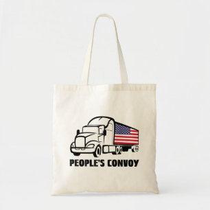 People's Convoy 2022 I Support Truckers American Tote Bag