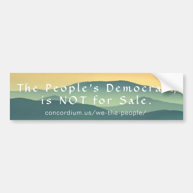 People's Democracy Bumper Sticker (Front)