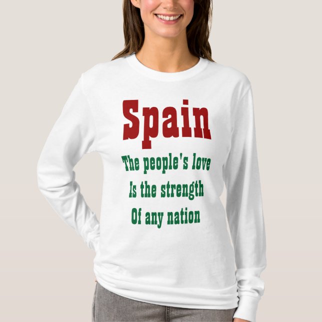 People's love spain t-shirts (Front)