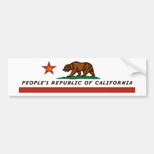 People's Republic of California Bumper Sticker (Front)