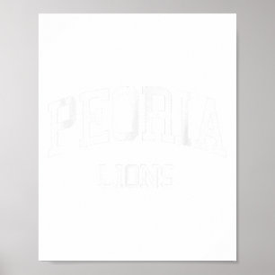 Peoria High School Hs Peoria Il Retro Sports Poster