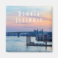 Peoria Illinois à Sunset Magnet