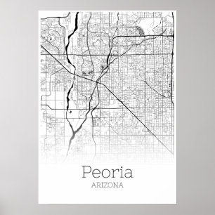 Peoria Map - Arizona - City Map Poster
