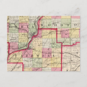 Peoria, Woodford, Tazewell counties Postcard