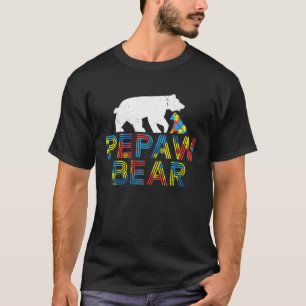 Pepaw Bear Autism Awareness Proud Autism T-Shirt