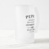 Pepaw | Funny Grandfather Is For Old Guys Frosted Glass Beer Mug (Front Right)