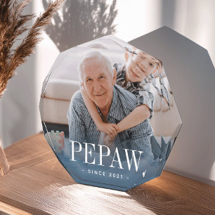 Pepaw Grandpa Year Established Photo Block