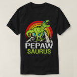 Pepawsaurus Dinosaur Grandpa Saurus Father's Day T-Shirt<br><div class="desc">Get this funny saying outfit for your special proud grandpa from granddaughter, grandson, grandchildren, on father's day or christmas, grandparents day, or any other Occasion. show how much grandad is loved and appreciated. A retro and vintage design to show your granddad that he's the coolest and world's best grandfather in...</div>