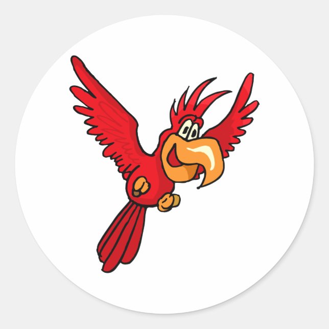 Pepe Parrot Classic Round Sticker (Front)