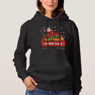 Pepere Claus Red Truck Santa Reindeer Elf Christma Hoodie