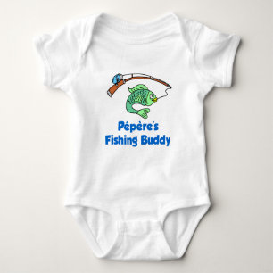 Pepere's Fishing Buddy Baby Bodysuit