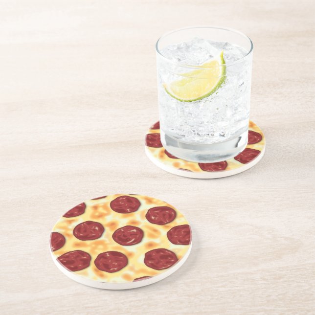 Peperoni Pizza vector art  Coaster (Side)