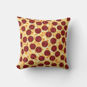Peperoni Pizza vector art  Throw Pillow