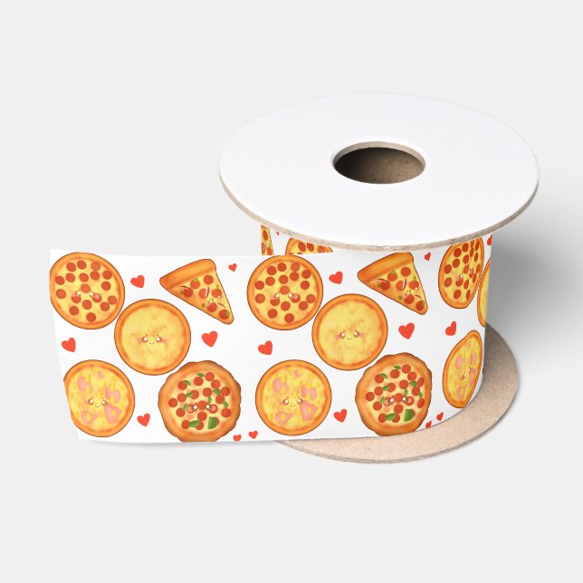 Peperroni ,Cheese And Margherita Pizza Satin Ribbon (Spool)