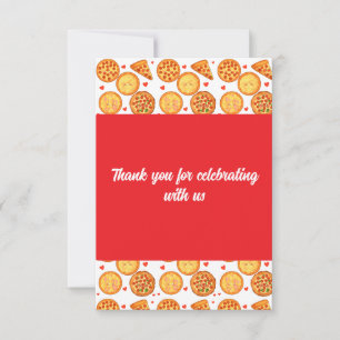 Peperroni ,Cheese And Margherita Pizza Thank You Card