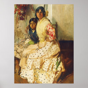Pepilla and her Daughter, Joaquín Sorolla  Poster