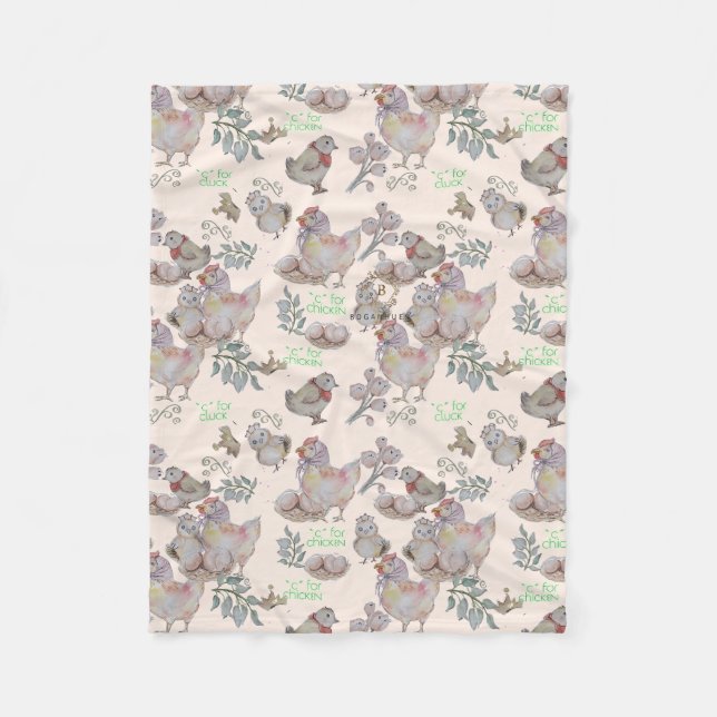 Pépinière florale imprimer couverture bébé (Devant)