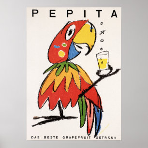 PEPITA Grapefruit Soda Drink by Herbert Leupin Poster