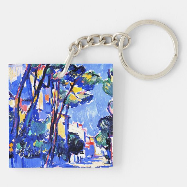 Peploe - Street Scene, France Keychain (Back)
