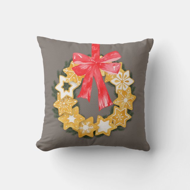 Pepparkakor Christmas Throw Pillow (Front)