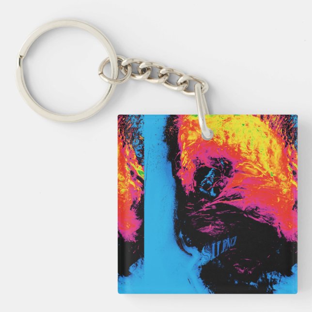 pepper and plastic silenced keychain (Front)