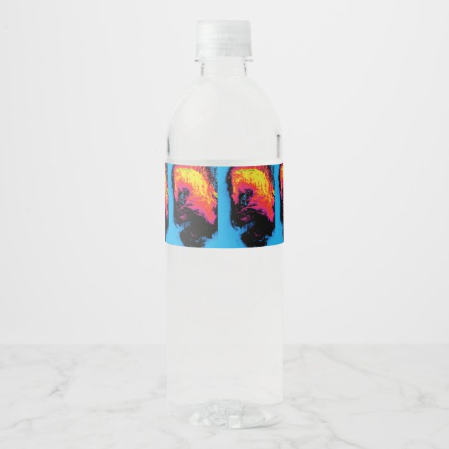 pepper and plastic silenced water bottle label (Front)