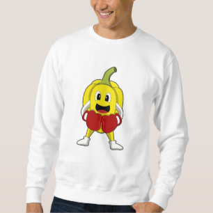 Pepper as Boxer with Boxing gloves Sweatshirt