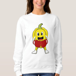 Pepper as Boxer with Boxing gloves Sweatshirt