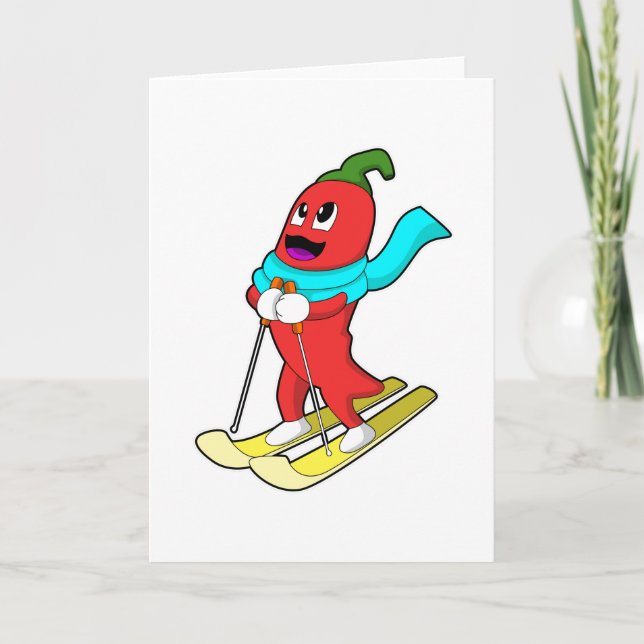 Pepper as Skier with Ski Card (Front)