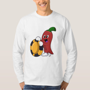 Pepper at Poker with Poker chips T-Shirt