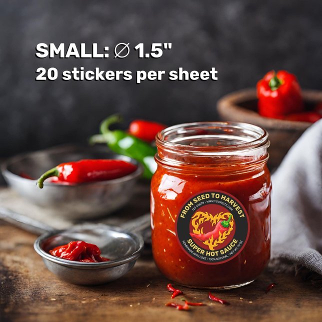 Pepper Chili avec Étiquette de coeur de flamme (Créateur téléchargé)