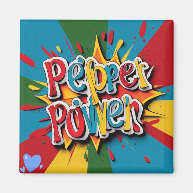 "Pepper Colour Burst" Magnet (Front)