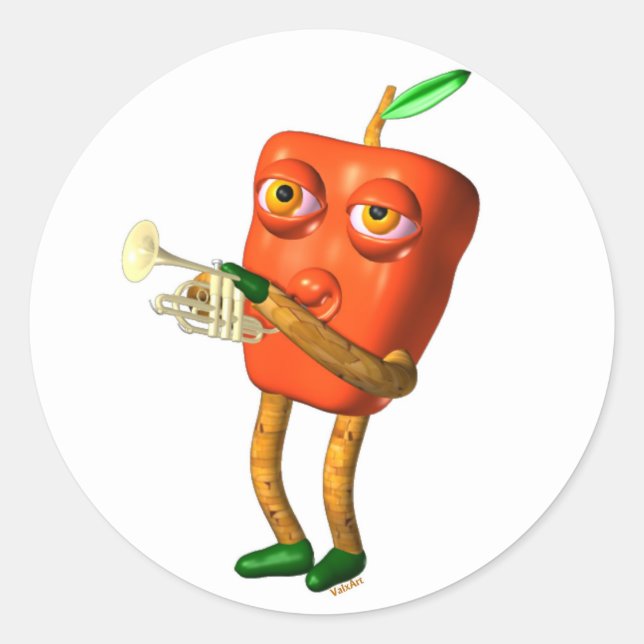 Pepper Horn by Valxart- Classic Round Sticker (Front)