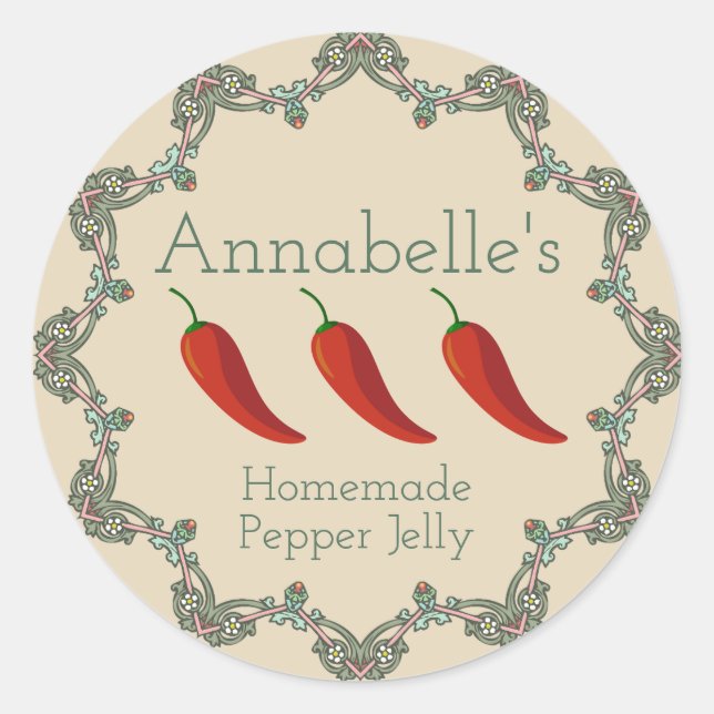Pepper Jelly Étiquette (Devant)