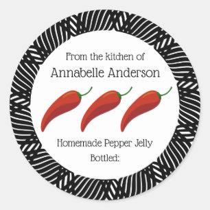 Pepper Jelly Modern Frame Label Personalize