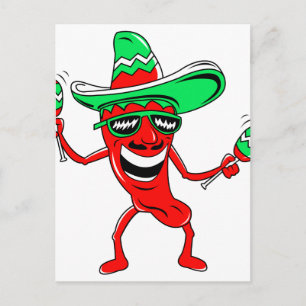Pepper maracas sombrero sunglasses.png postcard