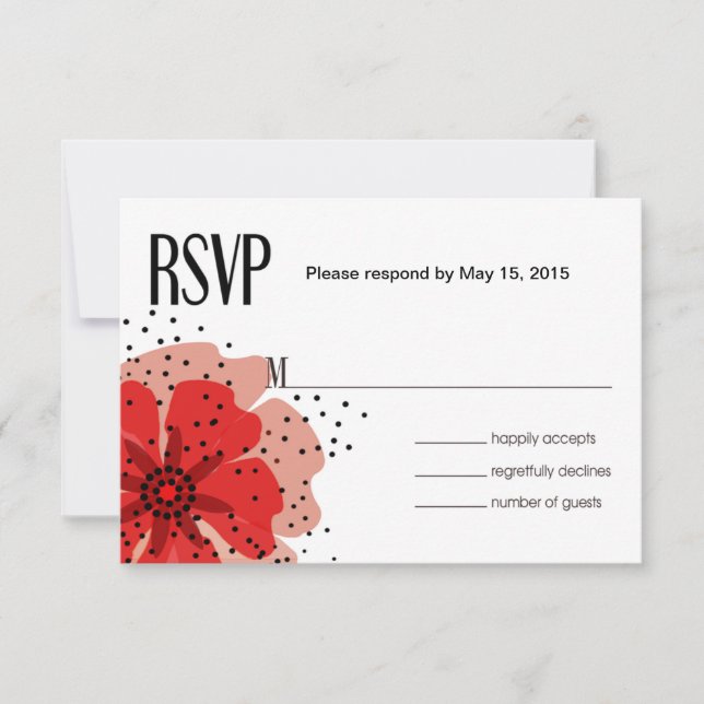 Pepper Poppies RSVP red (Front)