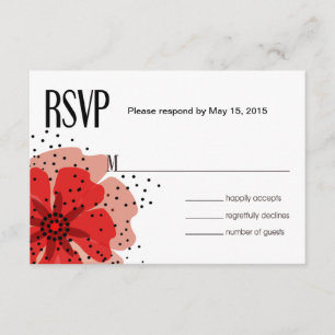 Pepper Poppies RSVP red Card