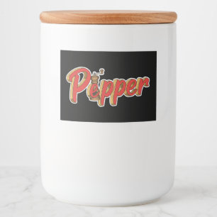 Pepper, Sticker for Food Container, by Natasha Us 
