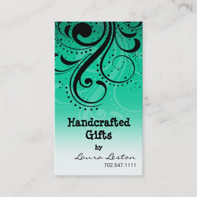 Pepper Swirl Business Card template (Front)