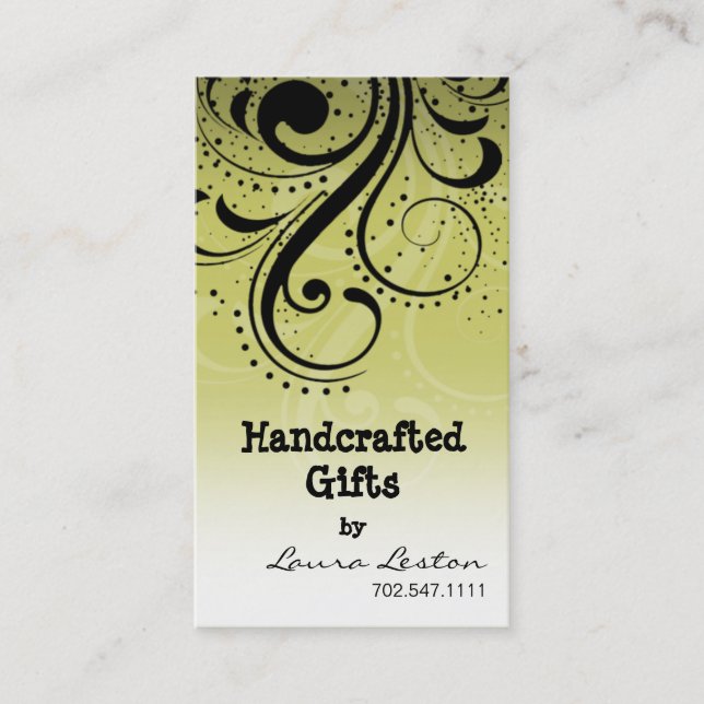 Pepper Swirl Business Card template (Front)