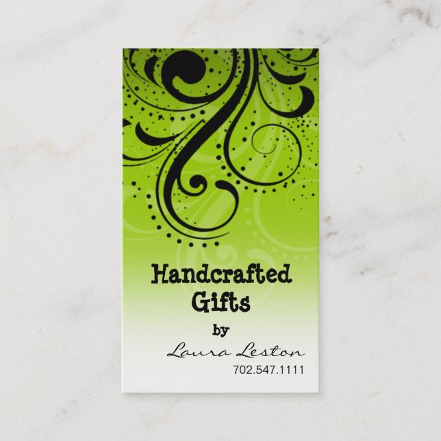 Pepper Swirl Business Card template (Front)