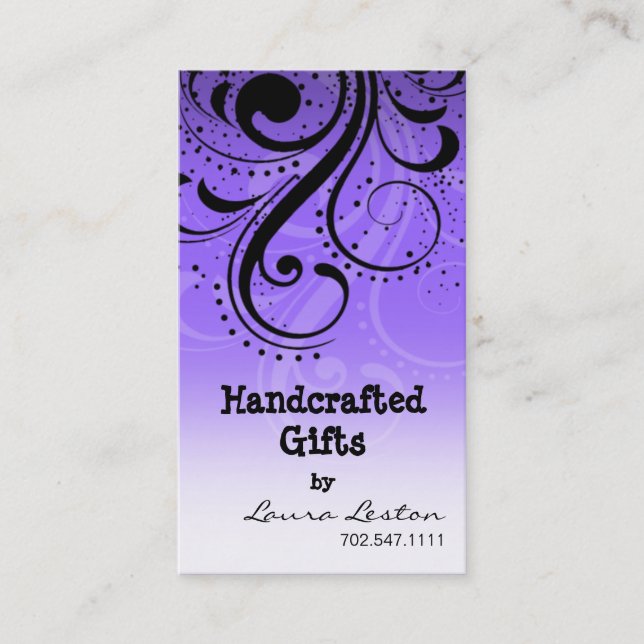 Pepper Swirl Business Card template (Front)